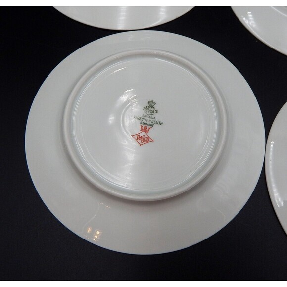Tirschenreuth Bavaria The Elgin Butter Plates Set of 4 Germany 6 Inch Silver - Picture 10 of 12